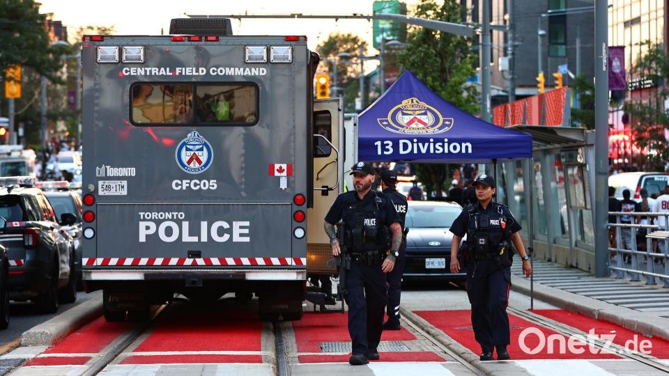 Die Polizei bleibt zunächst vor Ort. Bild: Keito Newman/The Canadian Press/AP/dpa