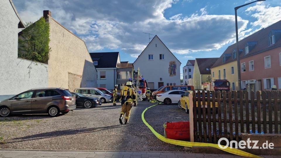 Brand in der Schwandorfer Innenstadt. Bild: Thomas Dobler