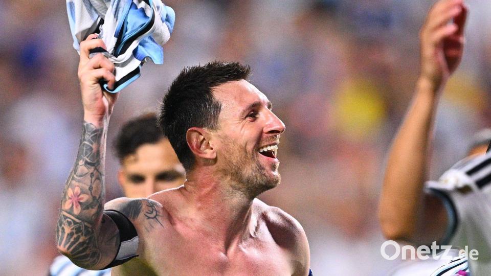Auch ohne eigenes Tor überglücklich: Lionel Messi. Bild: Tom Weller/dpa