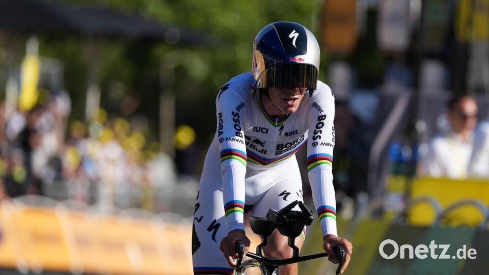 Remco Evenepoel sorgte für einen Aufreger. (Archivbild) Bild: Thibault Camus/AP/dpa