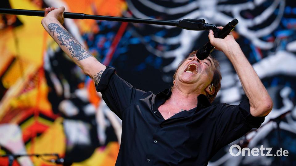 Mit den Toten Hosen spielt Campino einen Song aus dem aktuellen Album der Band. (Archivbild) Bild: Henning Kaiser/dpa