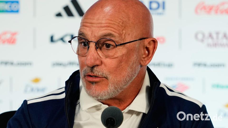 Luis de la Fuente erwartet ein großes Spiel von Lamine Yamal. Bild: Tony Gutierrez/AP/dpa