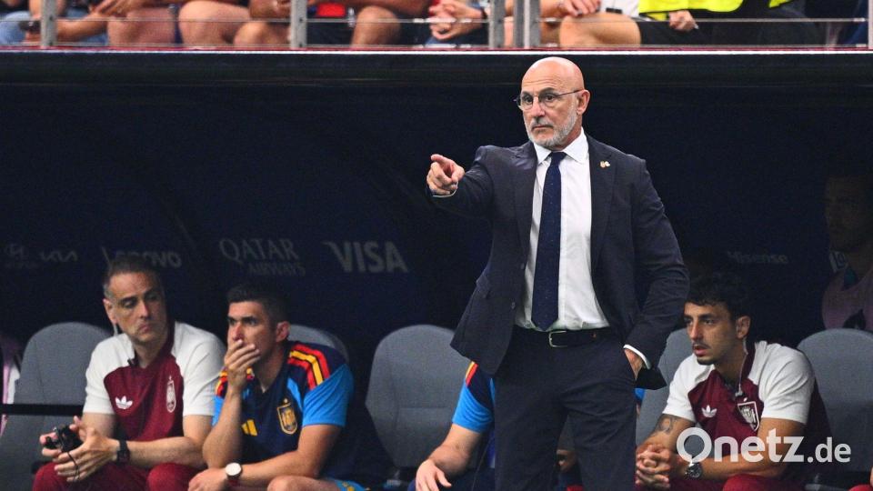 Freute sich über den Anruf des Königs: Spaniens Trainer Luis de la Fuente. Bild: Tom Weller/dpa