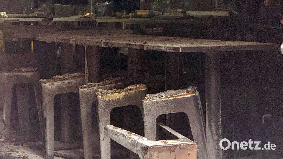 Ein Blick in die Ruine lässt das Ausmaß der Tragödie erahnen. Bild: Carola Frentzen/dpa