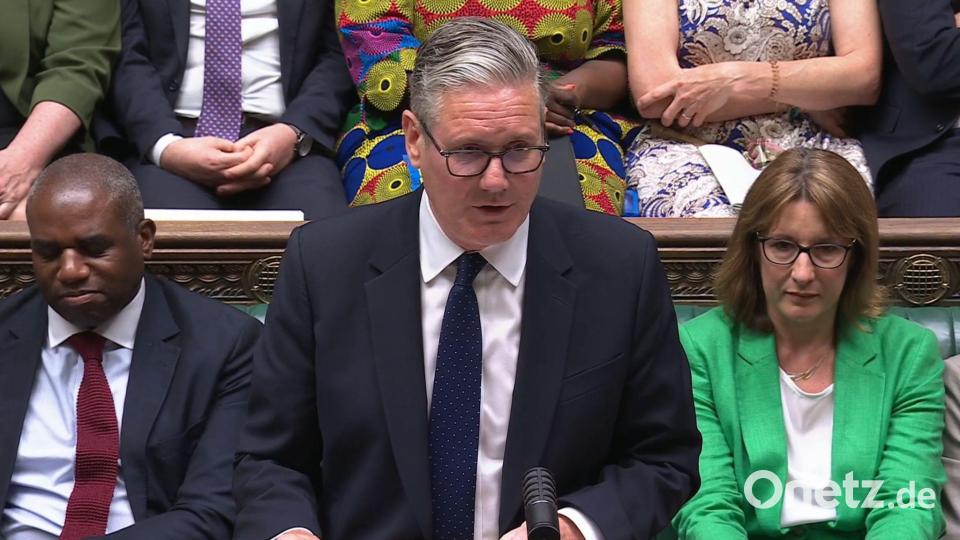 Der Noch-Premierminister wirkte gelöst. Bild: House Of Commons/Uk Parliament/PA Wire/dpa