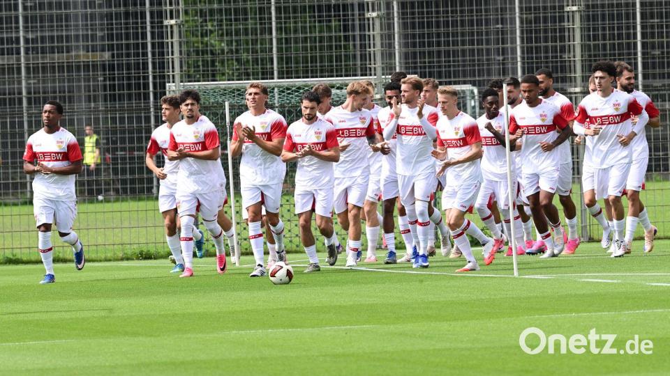 Der VfB Stuttgart ist vor 1.000 Zuschauern in die Saisonvorbereitung gestartet. Bild: Bernd Weißbrod/dpa