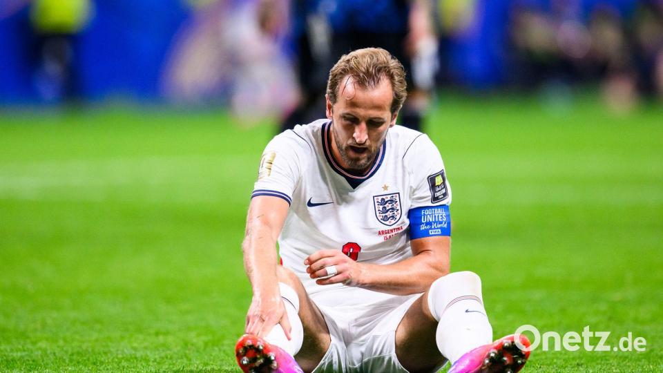 Harry Kane trauert über das Scheitern im Halbfinale. Bild: Tom Weller/dpa
