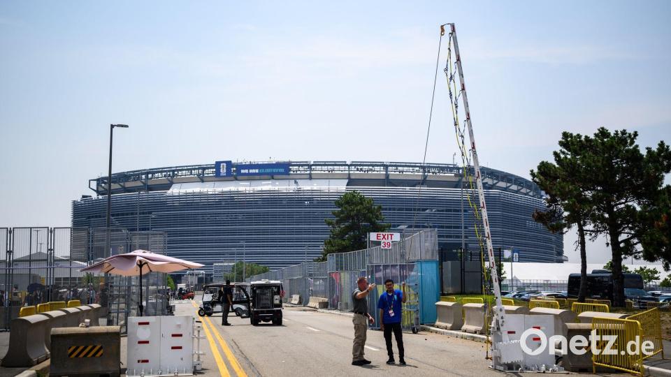 In East Rutherford bei New York findet am Sonntag das Finale der Fußball-WM statt. Bild: Tom Weller/dpa