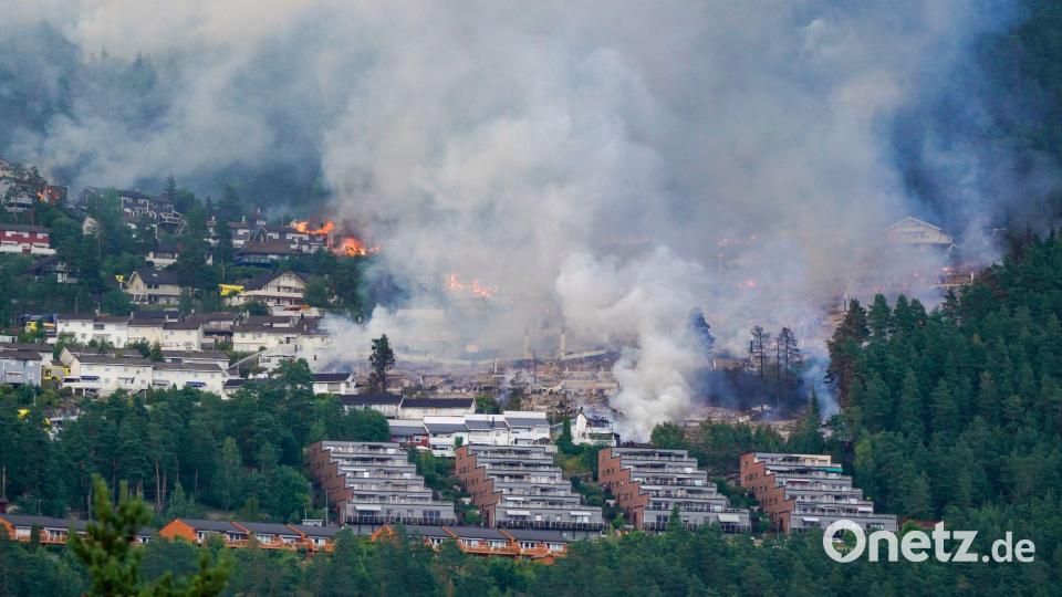 Mehr als 100 Wohneinheiten wurden zerstört. Bild: Thomas Fure/NTB/dpa