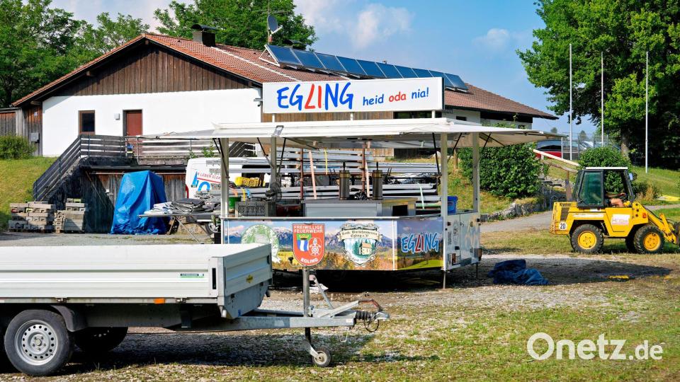 Die Eglinger Blauliachd-Party endete nach einer Gewalttat mit einem Großeinsatz. Bild: Uwe Lein/dpa