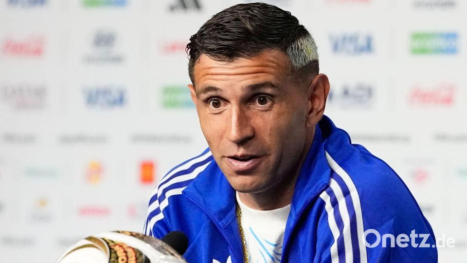 Routinier im Tor: Argentiniens Emiliano Martínez. Bild: Frank Franklin II/AP/dpa