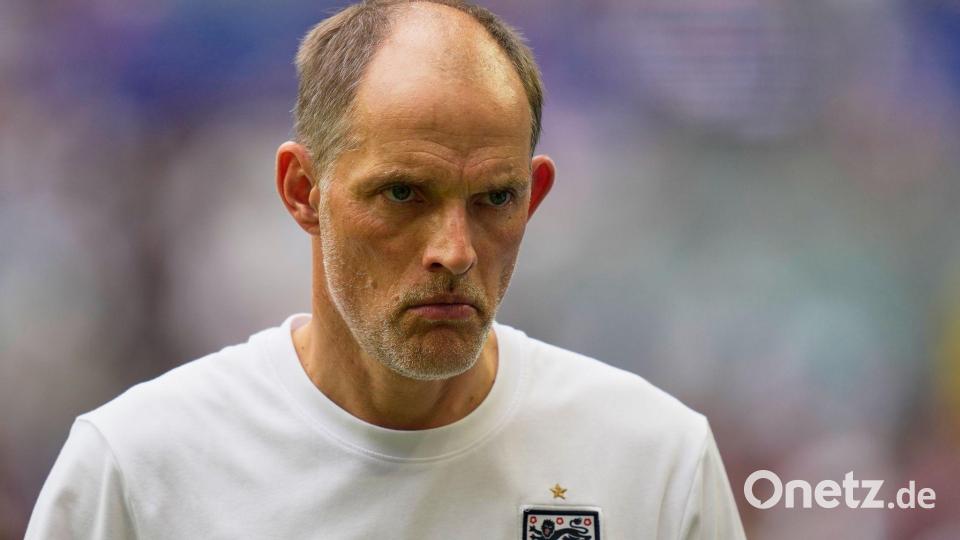 Gegen England-Trainer Thomas Tuchel gab es Buhrufe. Bild: Rebecca Blackwell/AP/dpa
