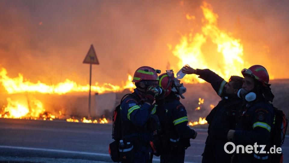 Nach den verheerenden Bränden der vergangenen Jahre ist Griechenland besser gewappnet. (Archivbild) Bild: Pantelis Fykaris/Politischios.gr via AP/dpa