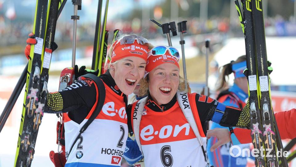 Sie verband eine enge Freundschaft: Maren Hammerschmidt (l) und Laura Dahlmeier. (Archivbild) Bild: picture alliance / dpa