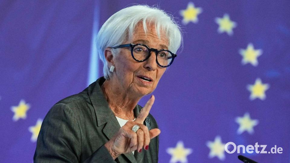 EZB-Präsidentin Christine Lagarde betont angesichts der vielen Krisen und Konflikte immer wieder die Handlungsfähigkeit der Notenbank. Bild: Michael Probst/AP/dpa