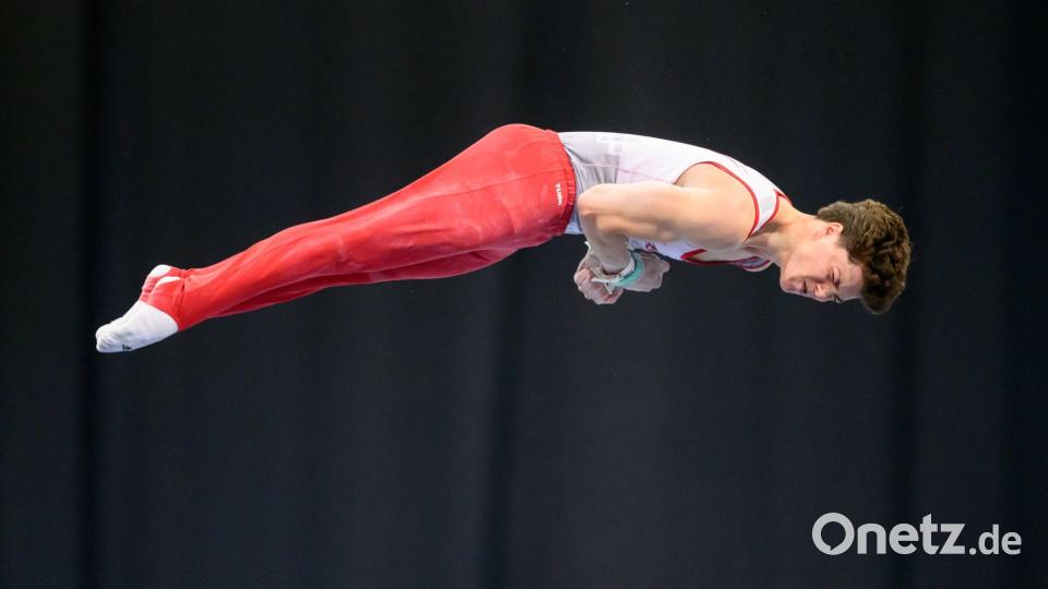 Radomyr Stelmakh ist erstmals deutscher Mehrkampf-Meister. Bild: Robert Michael/dpa