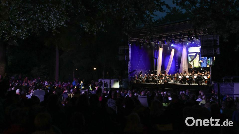 Tausende trafen sich zu Wagners Musik im Festspielpark. Bild: Daniel Löb/dpa