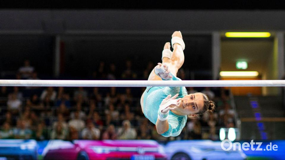 Titel am Paradegerät Stufenbarren: Helen Kevric. Bild: Michael Matthey/dpa