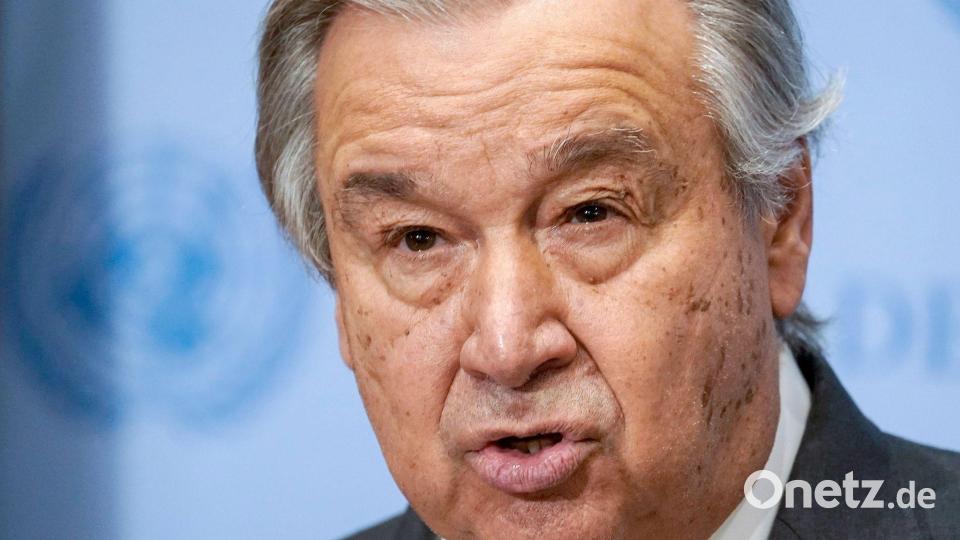 António Guterres ist als erster UN-Generalsekretär seit 15 Jahren in Syrien Bild: John Minchillo/AP/dpa