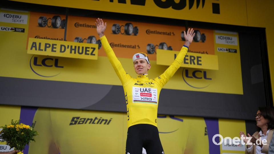 Tadej Pogacar dominiert die Tour de France. Bild: Thibault Camus/AP/dpa