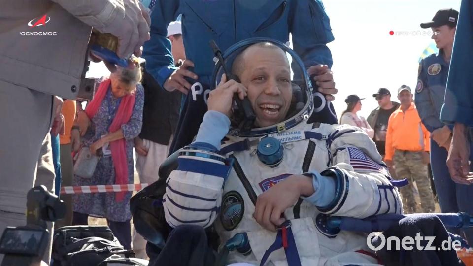 NASA-Astronaut Christopher Williams kurz nach der Landung Bild: Uncredited/Roscosmos space corporation/AP/dpa