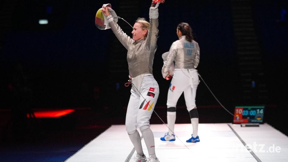 Larissa Eifler ist überraschend Weltmeisterin geworden. Bild: Luca Pagliaricci/Bizzi Team/Deutscher Fechter-Bund/dpa