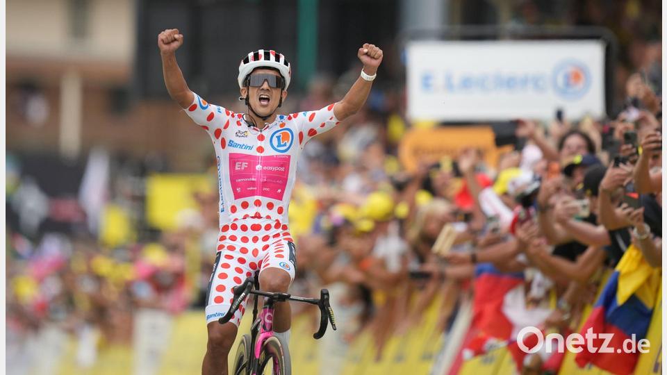 Richard Carapaz gewinnt die 20. Etappe der Tour de France. Bild: Mosa'ab Elshamy/AP/dpa