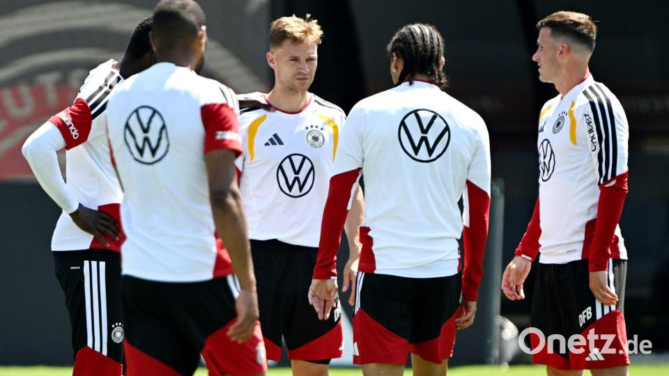 Deutschlands Kapitän Joshua Kimmich im Training vor dem ersten WM-Spiel gegen Curacao. Bild: Federico Gambarini/dpa