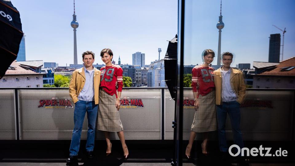 Tom Holland und Zendaya sind die Stars von „Spider-Man: Brand New Day“. Bild: Christoph Soeder/dpa