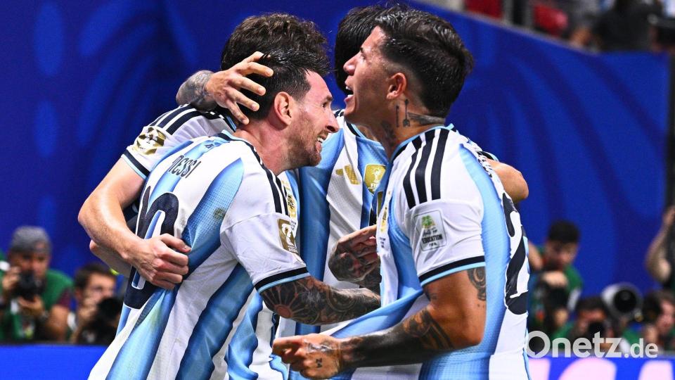 Argentinien steht im Viertelfinale der Fußball-WM. Bild: Tom Weller/dpa