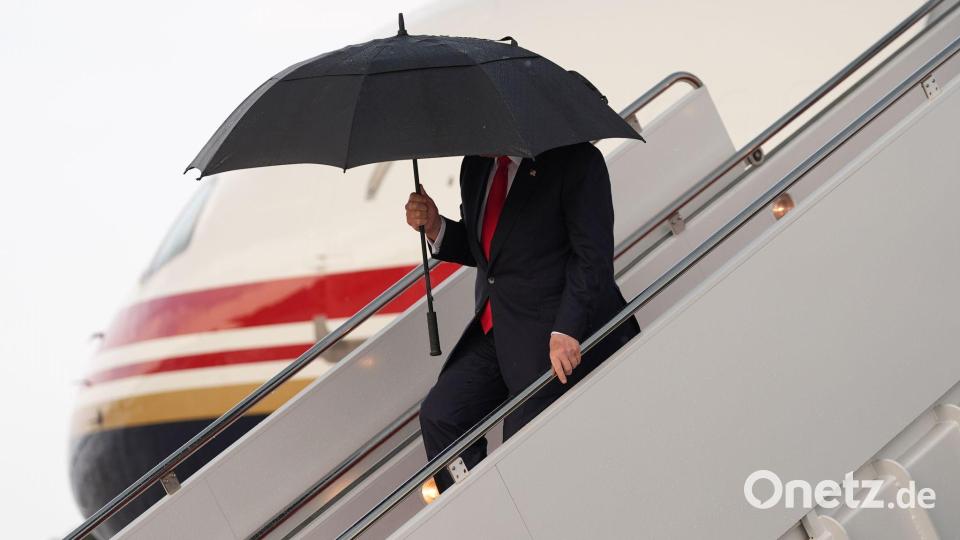 US-Präsident Donald Trump trifft auf der Joint Base Andrews ein. Bild: Alex Brandon/AP/dpa