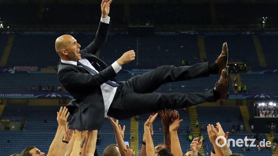 Mit Real Madrid feierte Zidane als Trainer eine Reihe von Triumphen. (Archivbild) Bild: Christian Charisius/dpa