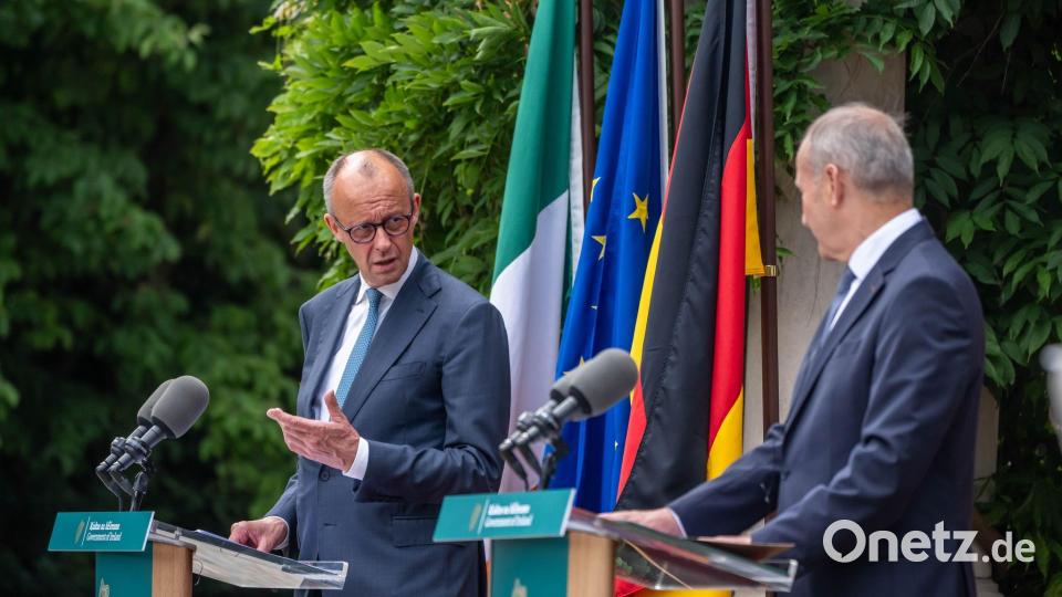 Vertraut darauf, dass Irland einen „realistischen Vorschlag“ für den neuen EU-Etat vorlegt: Bundeskanzler Friedrich Merz. Bild: Michael Kappeler/dpa