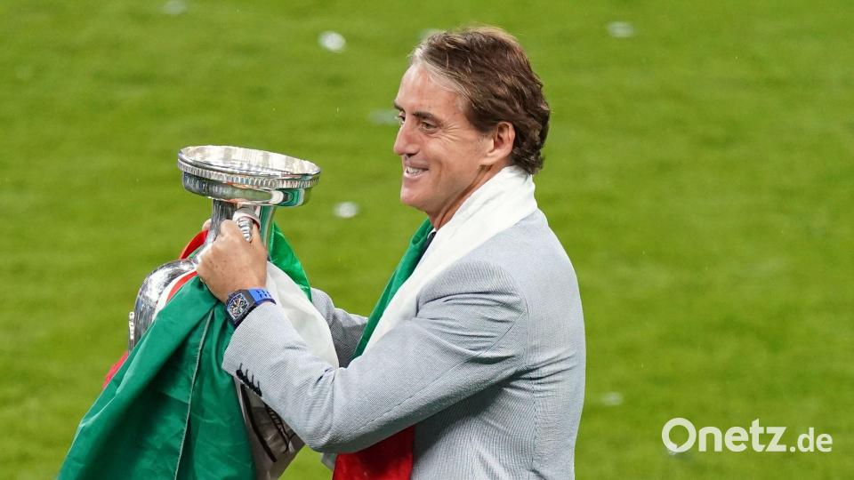 2021 holte Roberto Mancini mit Italien den EM-Titel. (Archivbild) Bild: Mike Egerton/Press Association/dpa