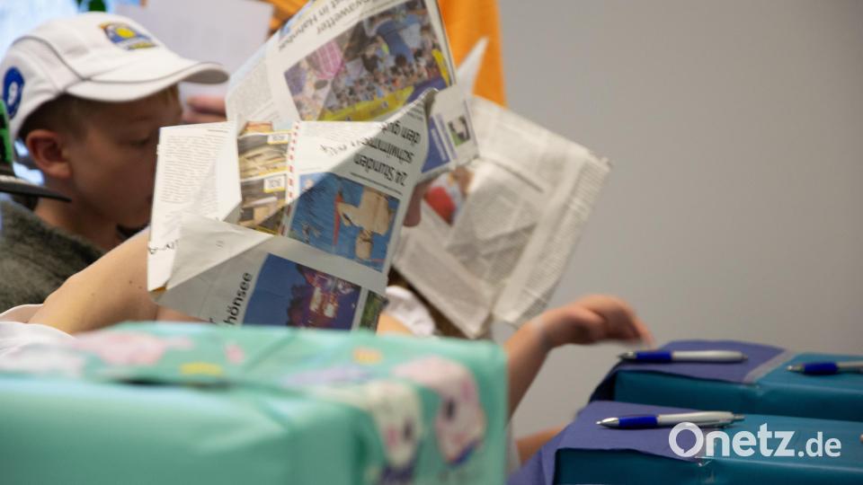 Grundschüler zeigten große Begeisterung für Zeitungsprodukte von Oberpfalz-Medien. Bild: Lea Zirkelbach