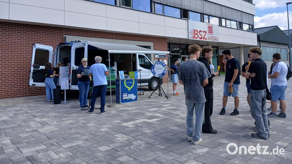 Die Redaktion von Oberpfalz-Medien war am Dienstag "on Tour" in Wiesau, um mit Leserinnen und Lesern ins Gespräch zu kommen. Bild: szl