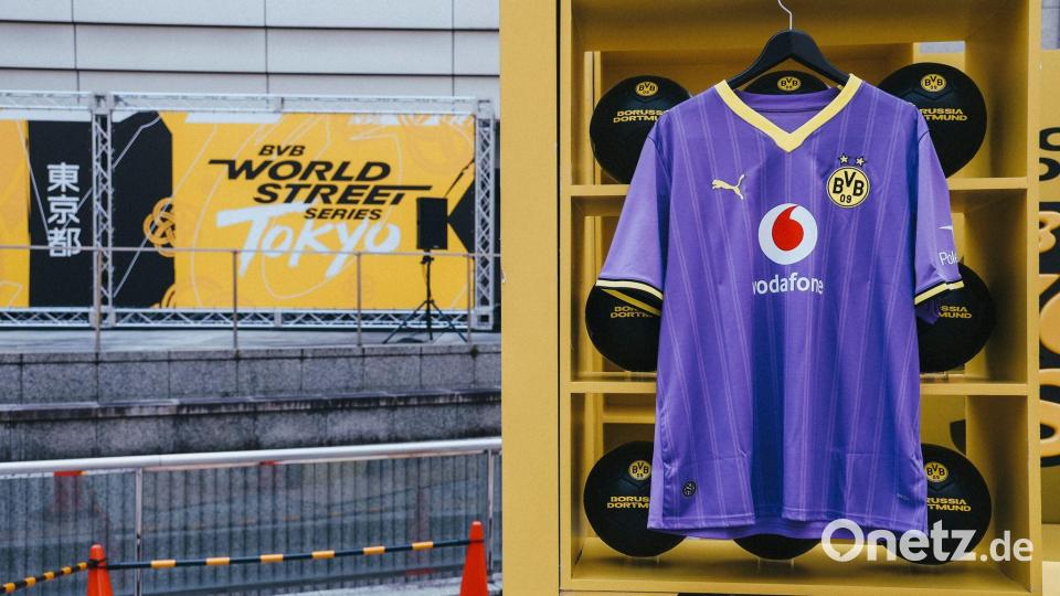 Borussia Dortmund hat sein neues Ausweichtrikot vorgestellt. Bild: Deckers/BVB/dpa