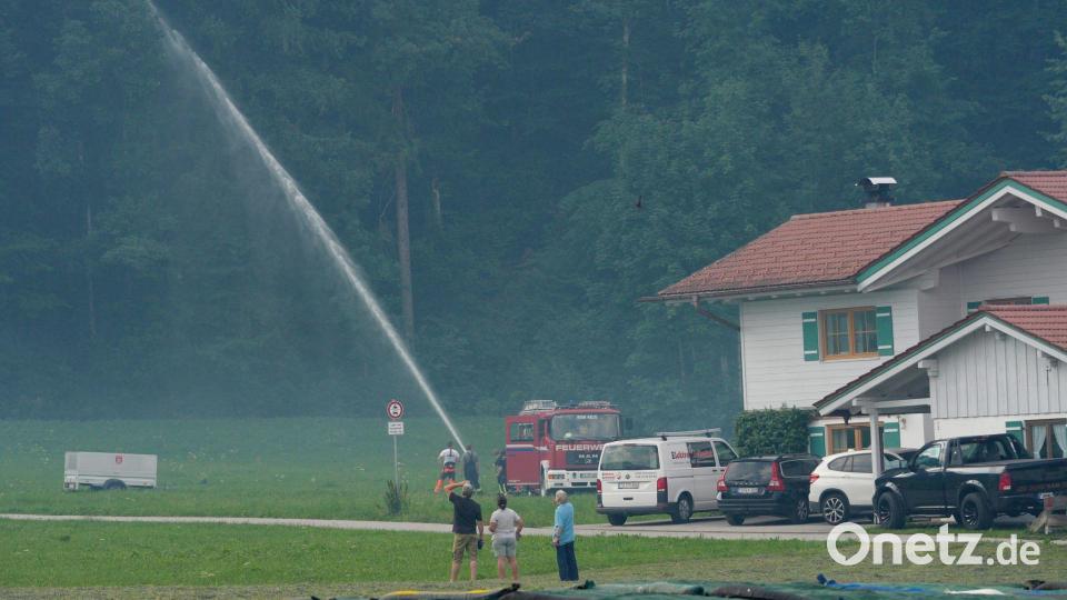 Es läuft ein Großeinsatz. Bild: Uwe Lein/dpa