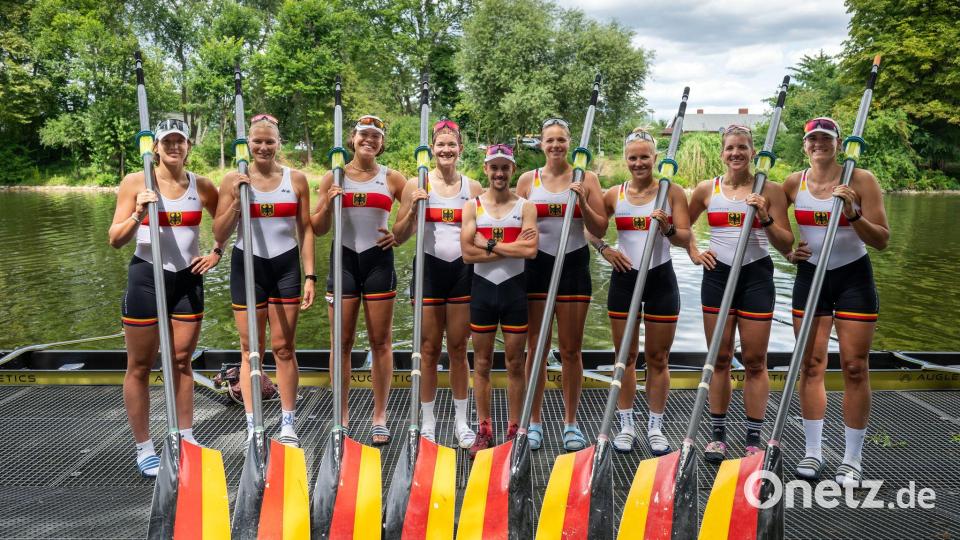 Gemeinsam im gleichen Takt: Der Achter lebt von der Synchronität. Bild: Soeren Stache/dpa