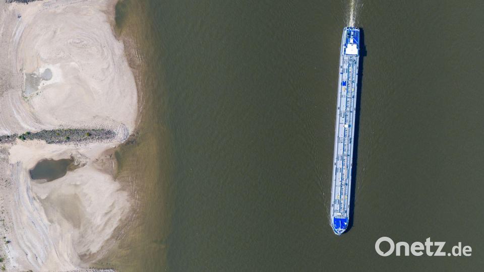 Niedrigwasser am Rhein Bild: Christoph Reichwein/dpa