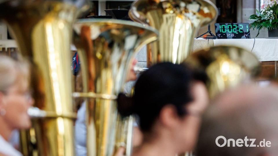 Ein Posaunenchor besteht aus verschiedenen Blechblasinstrumente. Bild: Daniel Karmann/dpa