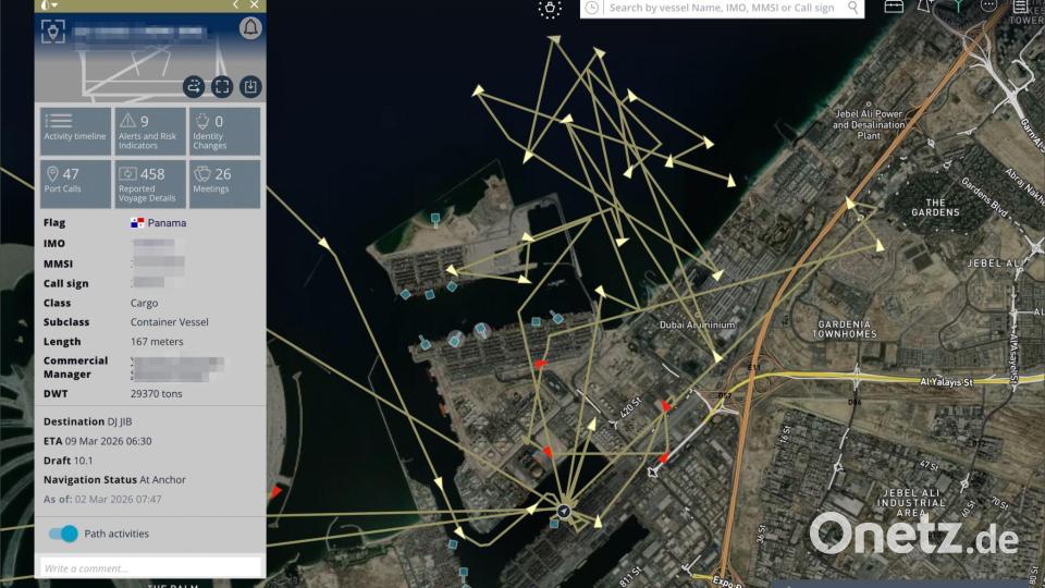 Satellitendaten werden gezielt genutzt, um Feinde zu täuschen. (Archivbild) Bild: ---/Windward/dpa