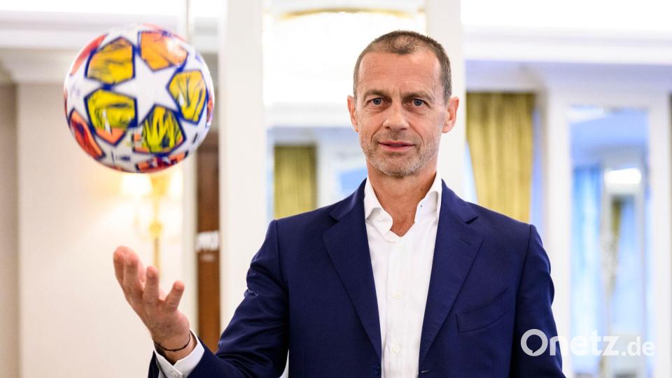 Organisiert Europas Widerstand: UEFA-Boss Ceferin. (Archivbild) Bild: Tom Weller/dpa