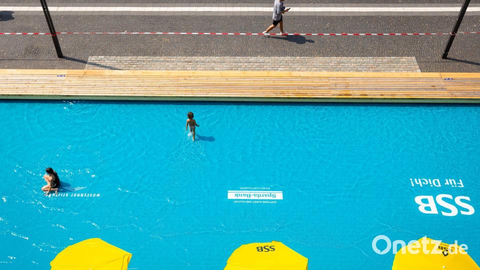 Badewetter in Stuttgart Bild: Christoph Schmidt/dpa