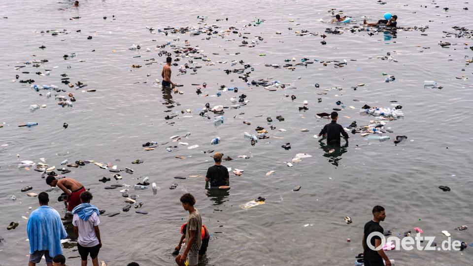 Zehntausende Migranten drängen seit Tagen in die spanische Nordafrika-Exklave Ceuta. Bild: Antonio Sempere/AP/dpa
