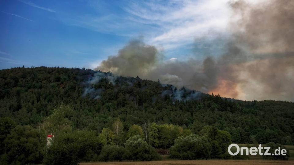 Waldbrand in Freudenberg: Eine Fläche von rund 57.000 Quadratmetern ist betroffen. Bild: Hermann Koch