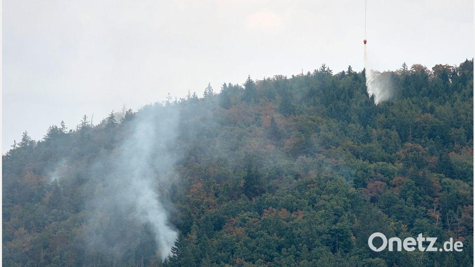 Der Waldbrand bei Freudenberg sorgte für einen Großeinsatz. Bild: Tizian Gerbing/dpa