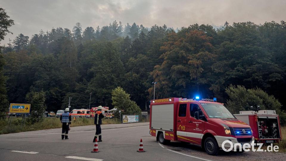 Der Waldbrand bei Freudenberg sorgte für einen Großeinsatz. Bild: Tizian Gerbing/dpa