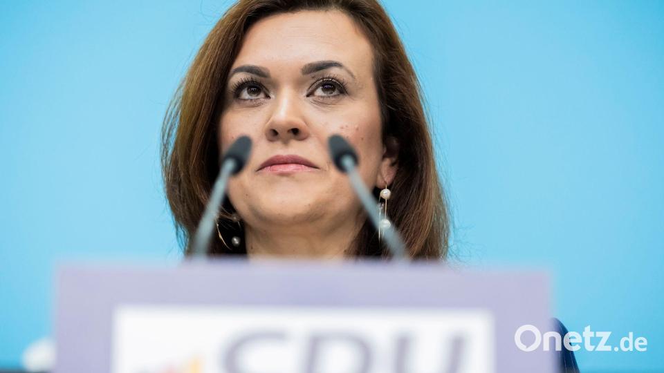 Die neue CDU-Generalsekretärin bezieht Position. Bild: Christoph Soeder/dpa