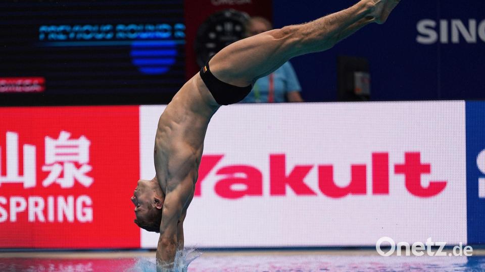 Moritz Wesemann aus Deutschland holte bei der EM wieder Gold vom 1-Meter-Brett. (Archivbild) Bild: Ng Han Guan/AP/dpa